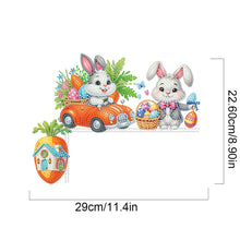Load image into Gallery viewer, Easter Rabbit Carrot 5D DIY Diamond Painting Door Corner Sign for Door Wall