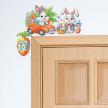 Load image into Gallery viewer, Easter Rabbit Carrot 5D DIY Diamond Painting Door Corner Sign for Door Wall