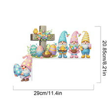 Load image into Gallery viewer, Easter Gnome Cross 5D DIY Diamond Painting Door Corner Sign for Door Wall
