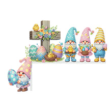 Load image into Gallery viewer, Easter Gnome Cross 5D DIY Diamond Painting Door Corner Sign for Door Wall