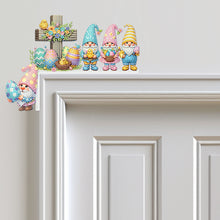 Load image into Gallery viewer, Easter Gnome Cross 5D DIY Diamond Painting Door Corner Sign for Door Wall