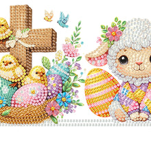Load image into Gallery viewer, Easter Animal 5D DIY Diamond Painting Door Corner Sign for Door Wall Decor