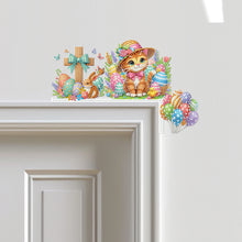 Load image into Gallery viewer, Happy Easter 5D DIY Diamond Painting Door Corner Sign for Door Wall Decor