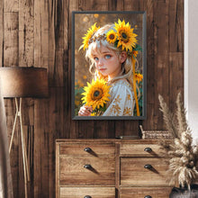 Load image into Gallery viewer, Diamond Painting - Full Round - Sunflower Girl (40*60CM)