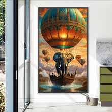 Load image into Gallery viewer, Diamond Painting - Full Round - Elephant Hot Air Balloon (40*70CM)