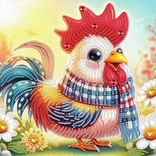 Load image into Gallery viewer, Diamond Painting - Partial Special Shaped - Cute Rooster (30*30CM)