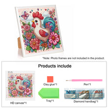 Load image into Gallery viewer, Diamond Painting - Partial Special Shaped - Cute Rooster (30*30CM)