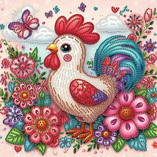 Load image into Gallery viewer, Diamond Painting - Partial Special Shaped - Cute Rooster (30*30CM)