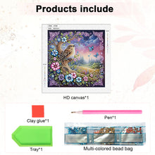 Load image into Gallery viewer, Diamond Painting - Partial Special Shaped - Purple Bird (30*30CM)