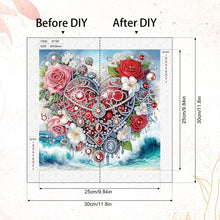 Load image into Gallery viewer, Diamond Painting - Partial Special Shaped - Valentine's Day Love Flower (30*30CM)