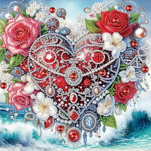Load image into Gallery viewer, Diamond Painting - Partial Special Shaped - Valentine's Day Love Flower (30*30CM)
