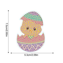 Load image into Gallery viewer, 8Pcs Easter Egg Chicken Diamond Art Fridge Magnet Diamond Painting Fridge Magnet