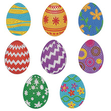 Load image into Gallery viewer, 8Pcs Easter Egg Chicken Diamond Art Fridge Magnet Diamond Painting Fridge Magnet