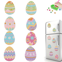 Load image into Gallery viewer, 8Pcs Easter Egg Chicken Diamond Art Fridge Magnet Diamond Painting Fridge Magnet