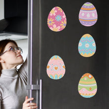 Load image into Gallery viewer, 8Pcs Easter Egg Chicken Diamond Art Fridge Magnet Diamond Painting Fridge Magnet