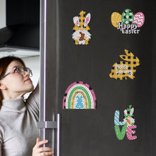 Load image into Gallery viewer, 8Pcs Easter Egg Chicken Diamond Art Fridge Magnet Diamond Painting Fridge Magnet