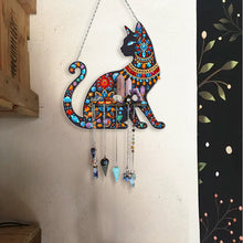 Load image into Gallery viewer, Gemstone Black Cat Diamond Painting Ornaments with Shelf for Garden Window Decor