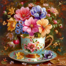 Load image into Gallery viewer, Diamond Painting - Full Round - Hanging Porcelain Cup Flower (30*30CM)