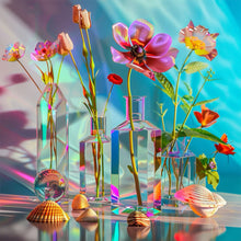 Load image into Gallery viewer, Diamond Painting - Full Round - Simple Shell Geometric Flower (30*30CM)