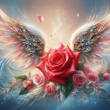 Load image into Gallery viewer, Diamond Painting - Full Round - Feather Wing Red Rose (30*30CM)