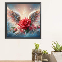 Load image into Gallery viewer, Diamond Painting - Full Round - Feather Wing Red Rose (30*30CM)