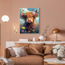 Load image into Gallery viewer, Diamond Painting - Full Round - Yak in the flower bush (30*40CM)