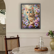 Load image into Gallery viewer, Diamond Painting - Full Round - Cat on the flower branch (30*40CM)