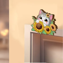 Load image into Gallery viewer, 2Pcs Lazy Bear 5D DIY Wooden Door Topper Wood Door Corner Decor for Party Favors
