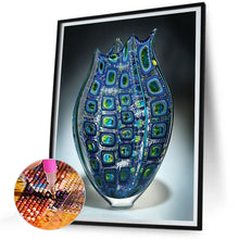 Load image into Gallery viewer, Diamond Painting - Full Round - Blue checkered vase (30*40CM)