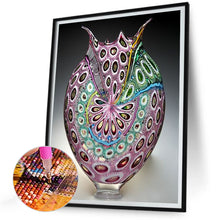 Load image into Gallery viewer, Diamond Painting - Full Round - Pink and green pattern vase (30*40CM)