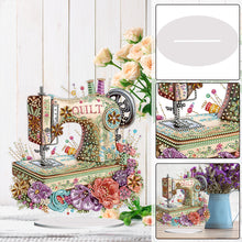 Load image into Gallery viewer, Acrylic Special Shape Flower Sewing Machine Diamond Painting Desktop Ornaments