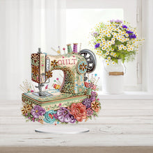Load image into Gallery viewer, Acrylic Special Shape Flower Sewing Machine Diamond Painting Desktop Ornaments