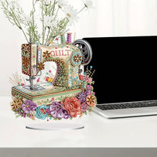 Load image into Gallery viewer, Acrylic Special Shape Flower Sewing Machine Diamond Painting Desktop Ornaments