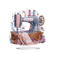 Load image into Gallery viewer, Acrylic Special Shape Flower Sewing Machine Diamond Painting Desktop Ornaments