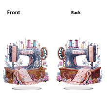 Load image into Gallery viewer, Acrylic Special Shape Flower Sewing Machine Diamond Painting Desktop Ornaments
