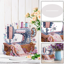 Load image into Gallery viewer, Acrylic Special Shape Flower Sewing Machine Diamond Painting Desktop Ornaments