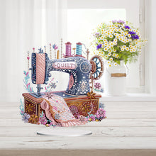Load image into Gallery viewer, Acrylic Special Shape Flower Sewing Machine Diamond Painting Desktop Ornaments