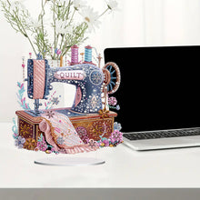 Load image into Gallery viewer, Acrylic Special Shape Flower Sewing Machine Diamond Painting Desktop Ornaments