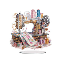 Load image into Gallery viewer, Acrylic Special Shape Flower Sewing Machine Diamond Painting Desktop Ornaments
