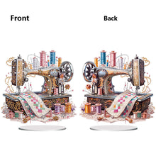 Load image into Gallery viewer, Acrylic Special Shape Flower Sewing Machine Diamond Painting Desktop Ornaments