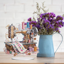 Load image into Gallery viewer, Acrylic Special Shape Flower Sewing Machine Diamond Painting Desktop Ornaments