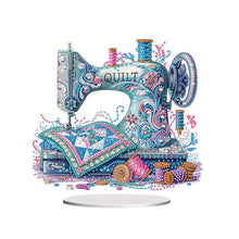 Load image into Gallery viewer, Acrylic Special Shape Flower Sewing Machine Diamond Painting Desktop Ornaments
