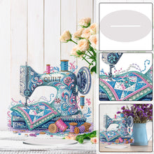 Load image into Gallery viewer, Acrylic Special Shape Flower Sewing Machine Diamond Painting Desktop Ornaments