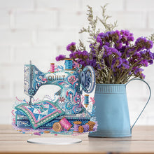 Load image into Gallery viewer, Acrylic Special Shape Flower Sewing Machine Diamond Painting Desktop Ornaments