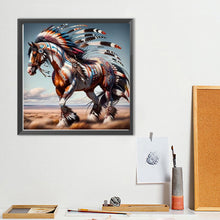 Load image into Gallery viewer, Diamond Painting - Full Round - Indian horse (40*40CM)