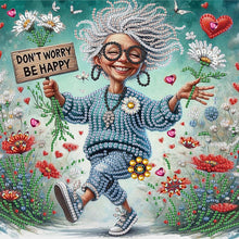 Load image into Gallery viewer, Diamond Painting - Partial Special Shaped - Cute Granny (30*30CM)