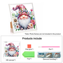 Load image into Gallery viewer, Diamond Painting - Partial Special Shaped - Flower Gnome (30*30CM)