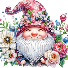 Load image into Gallery viewer, Diamond Painting - Partial Special Shaped - Flower Gnome (30*30CM)