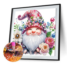 Load image into Gallery viewer, Diamond Painting - Partial Special Shaped - Flower Gnome (30*30CM)
