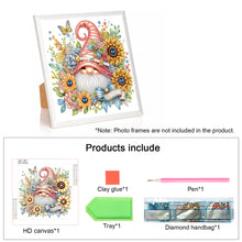 Load image into Gallery viewer, Diamond Painting - Partial Special Shaped - Flower Gnome (30*30CM)